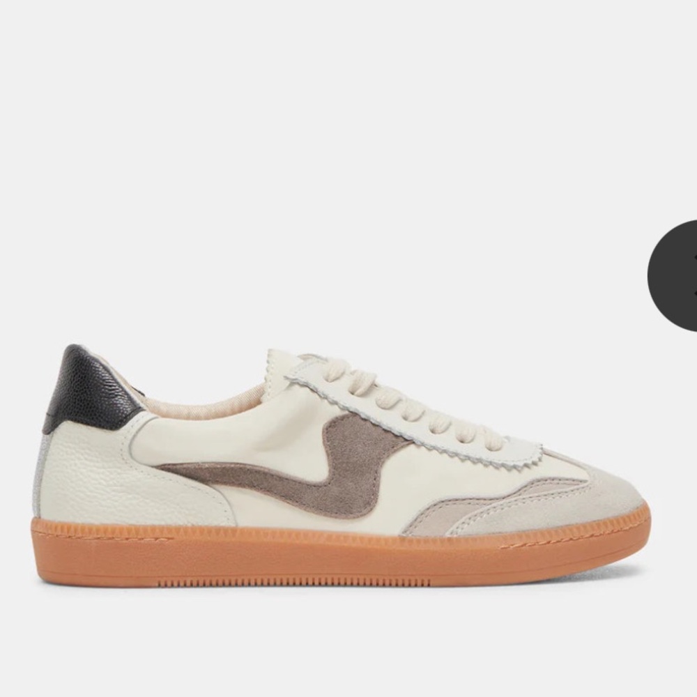 Dolce Vita Notice Sneaker - White/Grey Leather - Picture 2 of 9